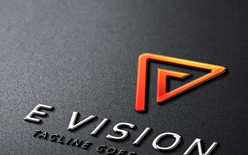 E Vision - E Harfi Logo Şablonu