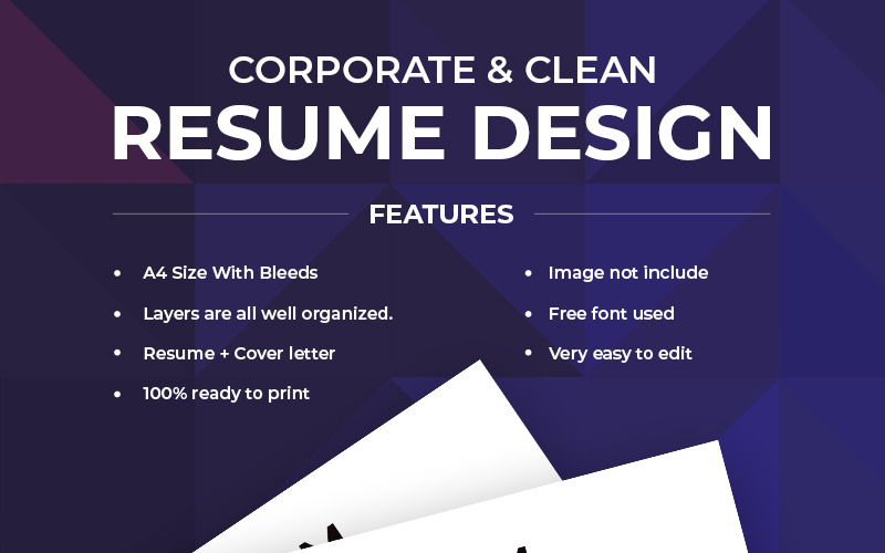 Download Резюме "John Adam - Resume Template" / John Adam - Resume Template - Резюме на тему графика a4 clean resume cv doc elegant template indesign infographic modern professional creative design minimal pages portfolio word us letter