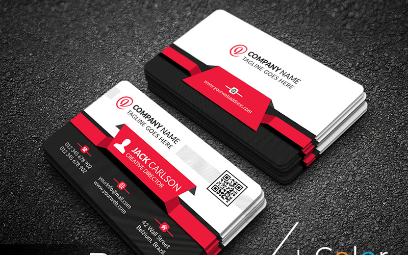Download Фирменный стиль "Official Business Card - Corporate Identity Template" / Official Business Card - Corporate Identity Template - Фирменный стиль на тему графика business card photography realstate modern minimalist travel tour tourism developer professional elegant luxury corporate creative color official pink simple unique