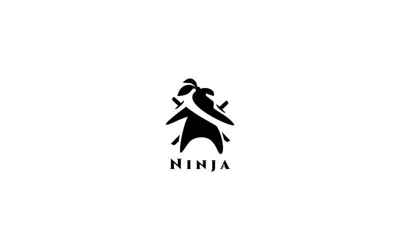 Plantilla de logotipo ninja