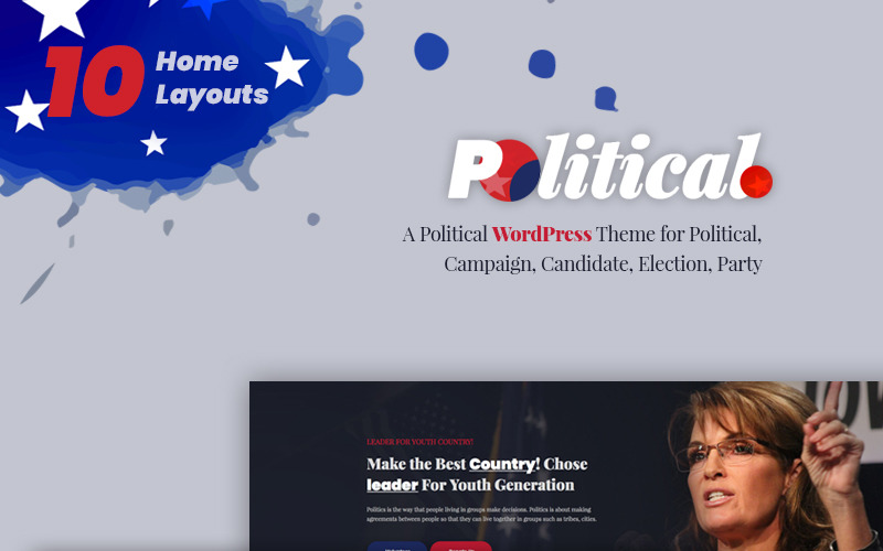 Politicalo - Politické a kandidátské téma WordPress