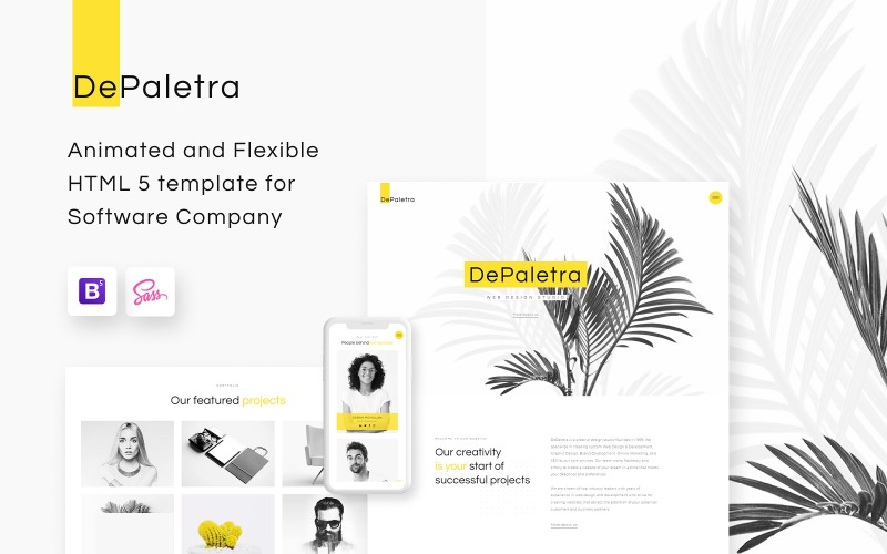 DePaletra - Modello di sito Web di Web Design Studio