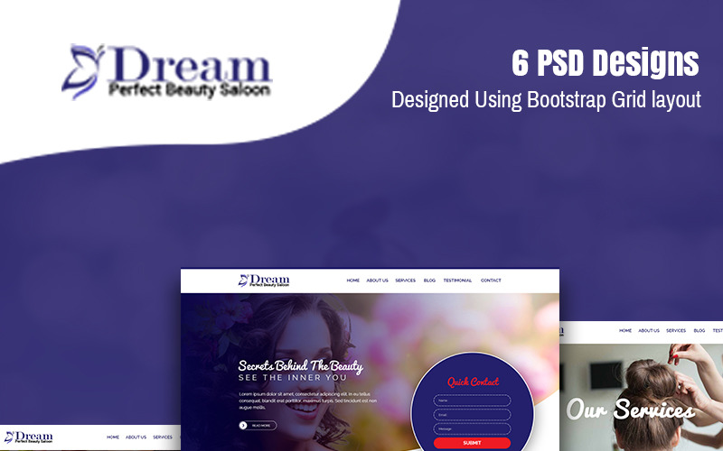 Dream - Multifunctionele schoonheid PSD-sjabloon