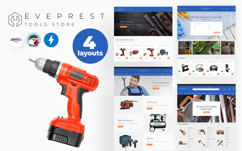 магазин инструментов тема prestashop