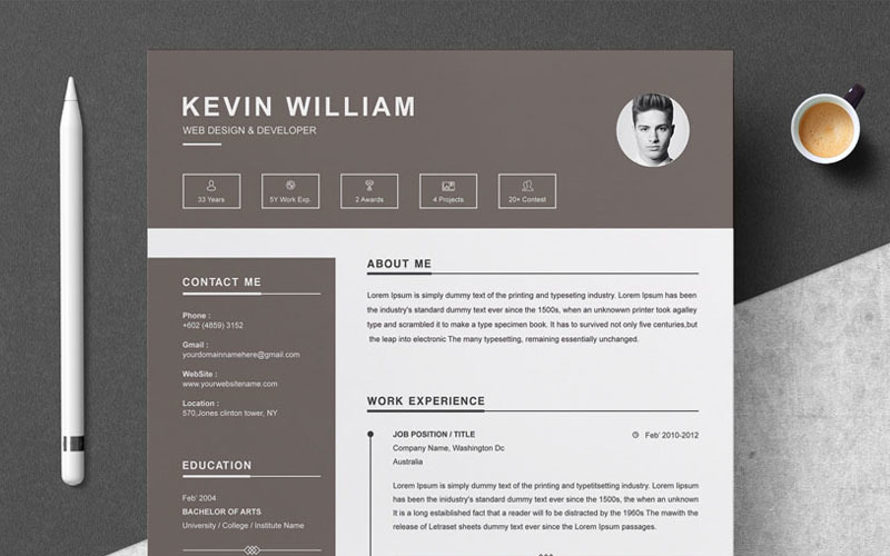 Kevin William Lebenslauf Vorlage
