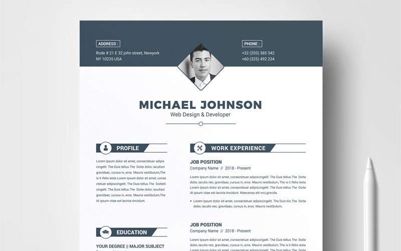 Modèle de CV de Michael Johnson