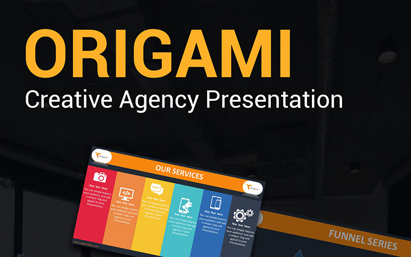 Powerpoint Origami Animation Origami Agencja Kreatywna Szablon PPT Slajdy PowerPoint