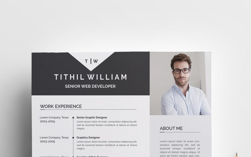 Download Резюме "Tithil Willams Resume Template" / Tithil Willams Resume Template - Резюме на тему графика 2-pieceresume a4 black bright career clean cleancv cleanresume coverletter creative creativeresume curriculumvitae cv cvdesign cvresume template designer docx editable elegant