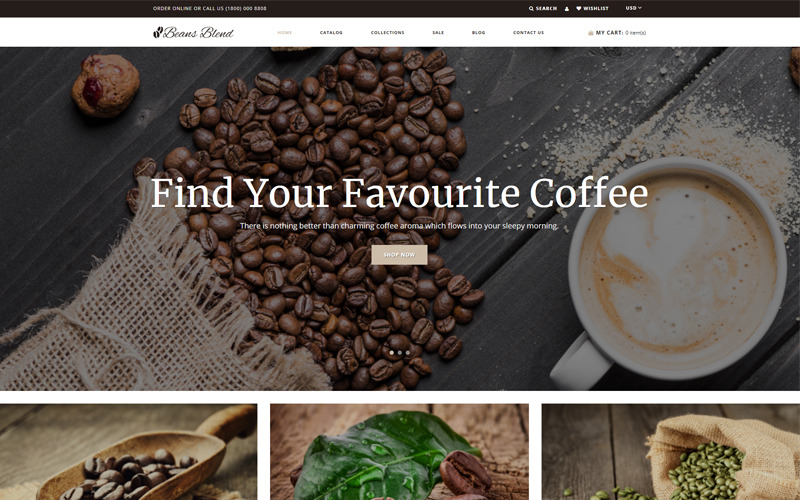Beans Blend - Coffee Shop Shopify Teması