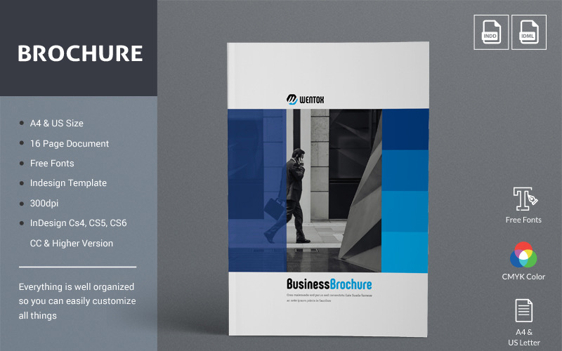 Download Фирменный стиль "Brochure | Company Profile | Business Brochure - Corporate Identity Template" / Brochure | Company Profile | Business Brochure - Corporate Identity Template - Фирменный стиль на тему графика advertising agency brochure bifold booklet design business company corporate designer indesign minimal multipurpose office proposal identity template