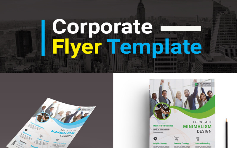 Download Фирменный стиль "Business Event Seminar Flyer PSD - Corporate Identity Template" / Business Event Seminar Flyer PSD - Corporate Identity Template - Фирменный стиль на тему графика business flyer creative corporate id studio photo multimedia web artistic building technology corporet internet stationery kit blue hi-quality official symple