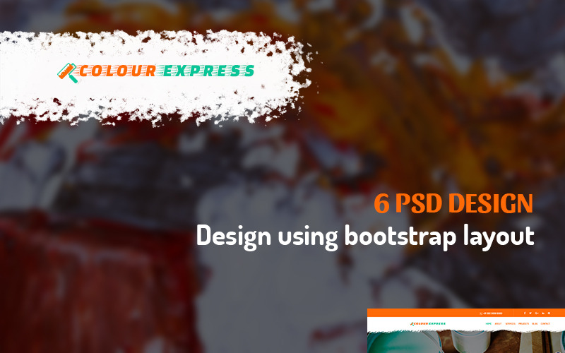 ColourExpress - Többcélú otthoni festés PSD sablon