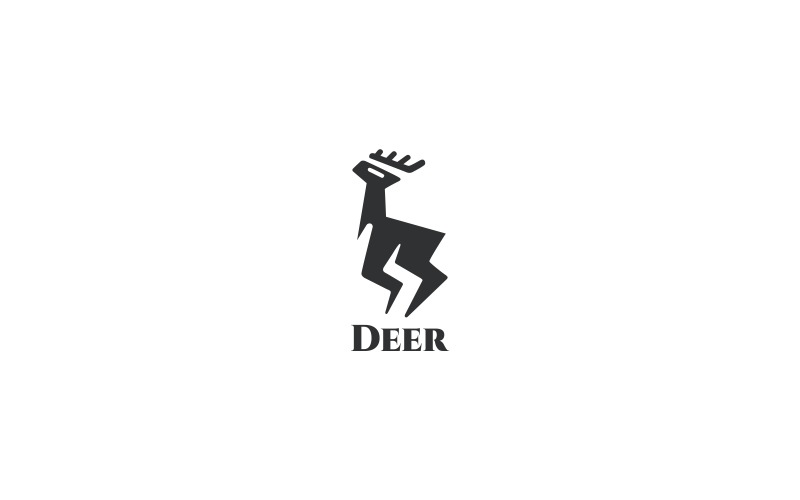 Download Шаблон логотипа "Electric Deer Logo Template" / Electric Deer Logo Template - Шаблон логотипа на тему графика deer power electric bolt sync zipper sport animal logo entertainment design cool unique,deer,energy,bolt,zipper,logo,animal,creative,simple,minimal,unique,design,art,web,business