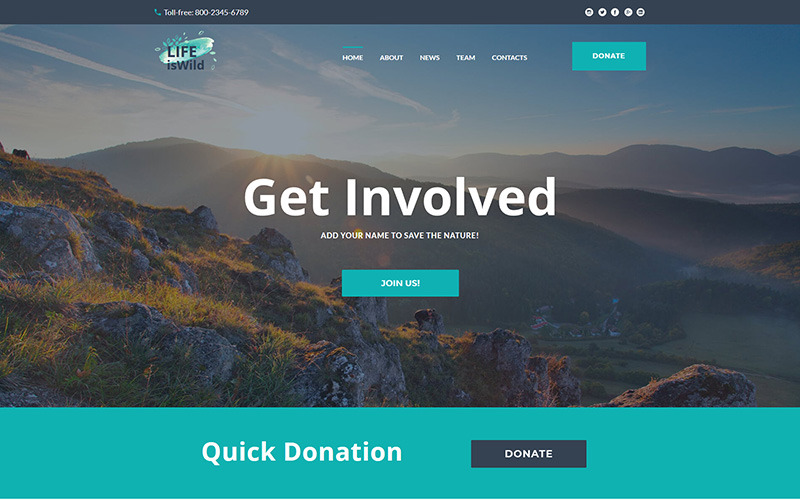 html шаблон wild life moto cms