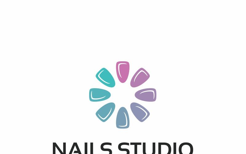 Download Шаблон логотипа "Nails Studio Logo Template" / Nails Studio Logo Template - Шаблон логотипа на тему графика beauty black body care business card elegant fitness girl hand manicure nail polish nails studio pedicure print ready professional red