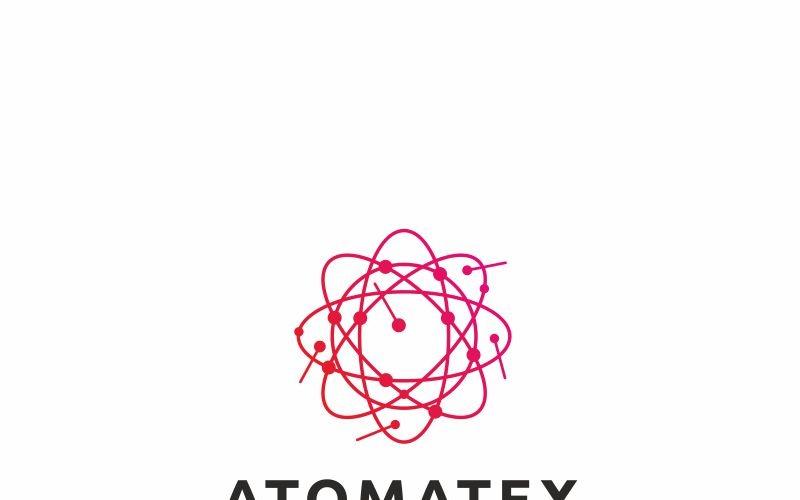 Plantilla de logotipo de Atomatex