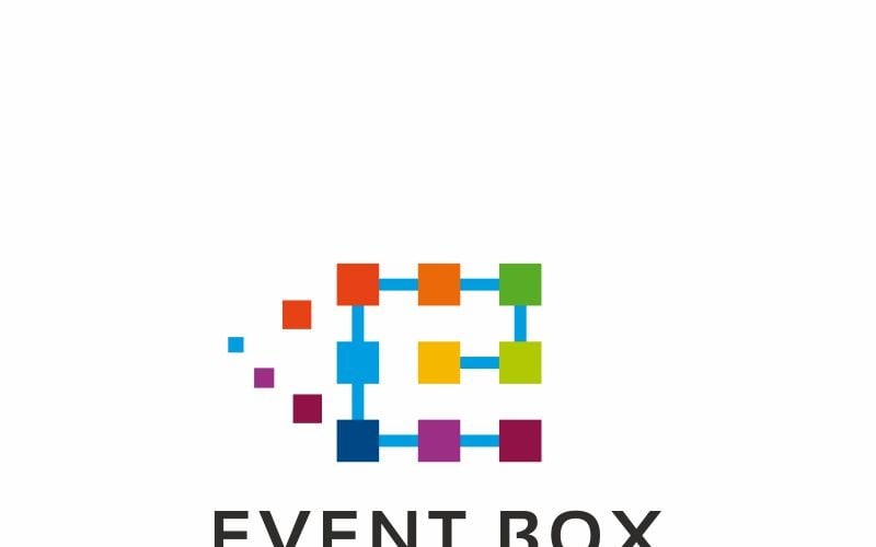 Шаблон логотипа коробки событий