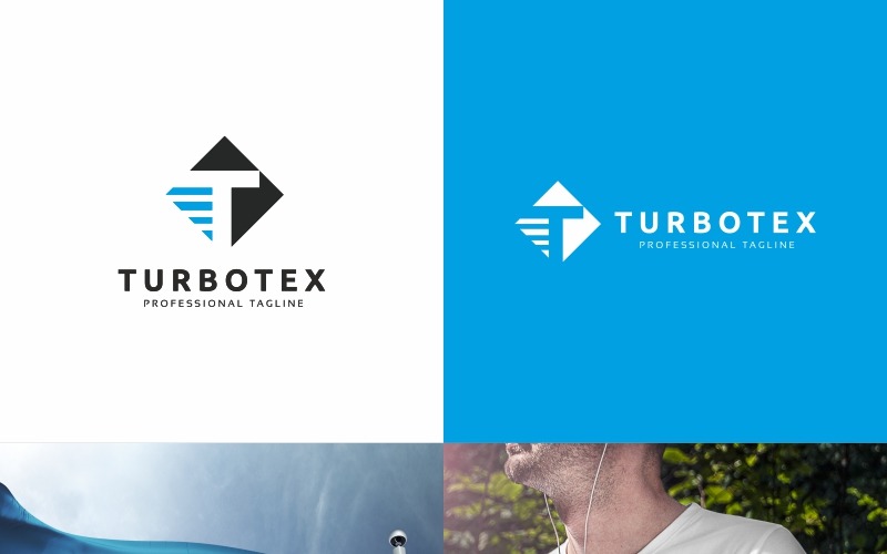 Download Шаблон логотипа "Turbotex Logo Template" / Turbotex Logo Template - Шаблон логотипа на тему графика t letter alphabet arrow auto automotive character characters circle colorful design designer in logo round simple straight symbol tech technology