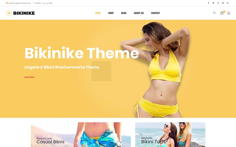 Bikinike - motyw WooCommerce z bielizną i bikini