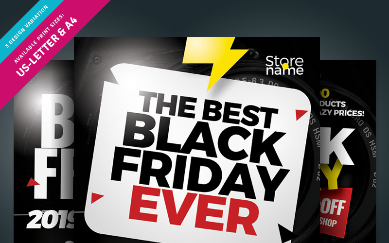 Download Фирменный стиль "Black Friday Sale Flyer - Corporate Identity Template" / Black Friday Sale Flyer - Corporate Identity Template - Фирменный стиль на тему графика ad advert best buys big black clearance deal discount doorbusters flyer friday grocery leaflet november off sale saving store shop
