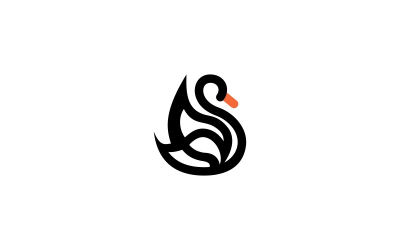 Black Swan Logo sjabloon