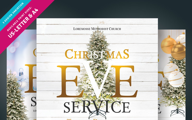 Christmas Eve Service Flyer - Corporate Identity Template