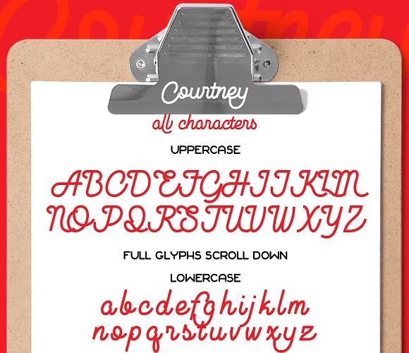 Download Шрифт "Courtney Font" / Courtney Font - Шрифт на тему графика 