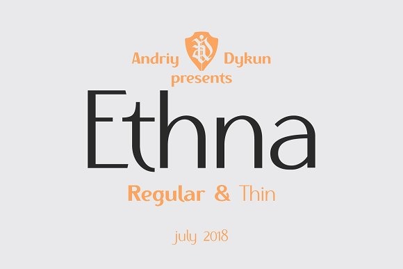 Download Шрифт "Ethna regular & thin Font" / Ethna regular & thin Font - Шрифт на тему графика 