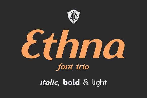 Download Шрифт "Ethna trio Font" / Ethna trio Font - Шрифт на тему графика 