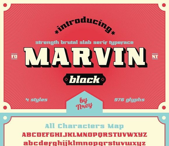 Marvin schwarze Schrift