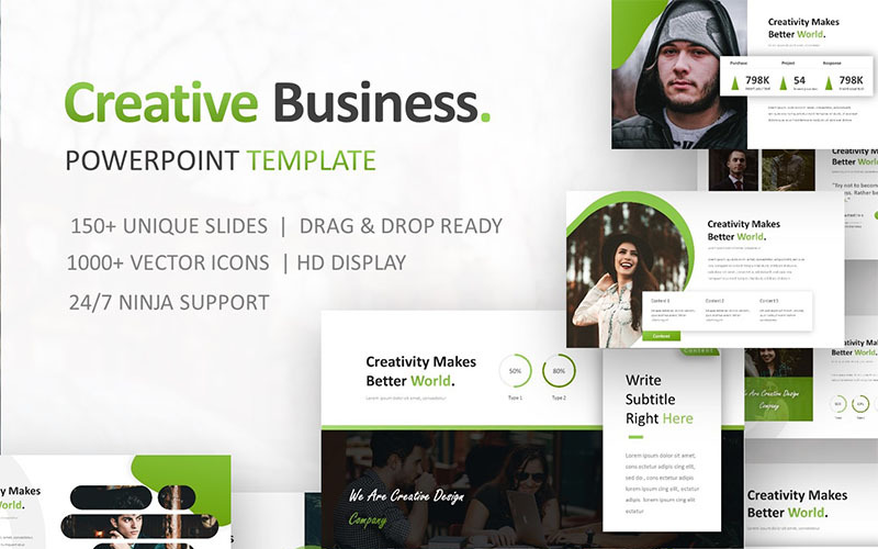 Modello PowerPoint aziendale creativo