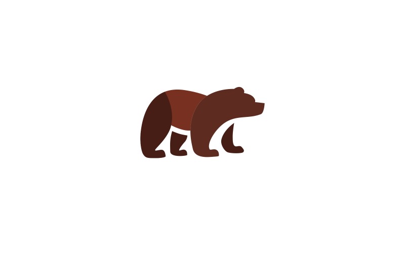 Modelo de logotipo do urso