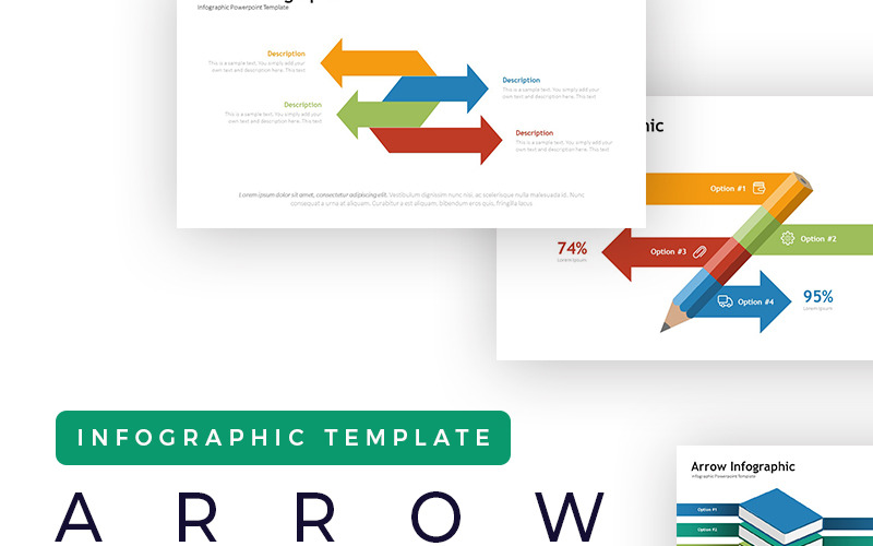 Pijl - Infographic PowerPoint-sjabloon