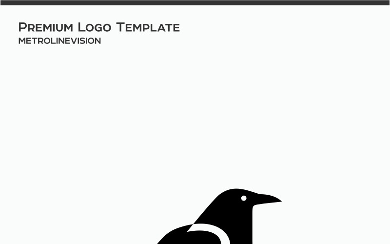 Шаблон логотипа ворона