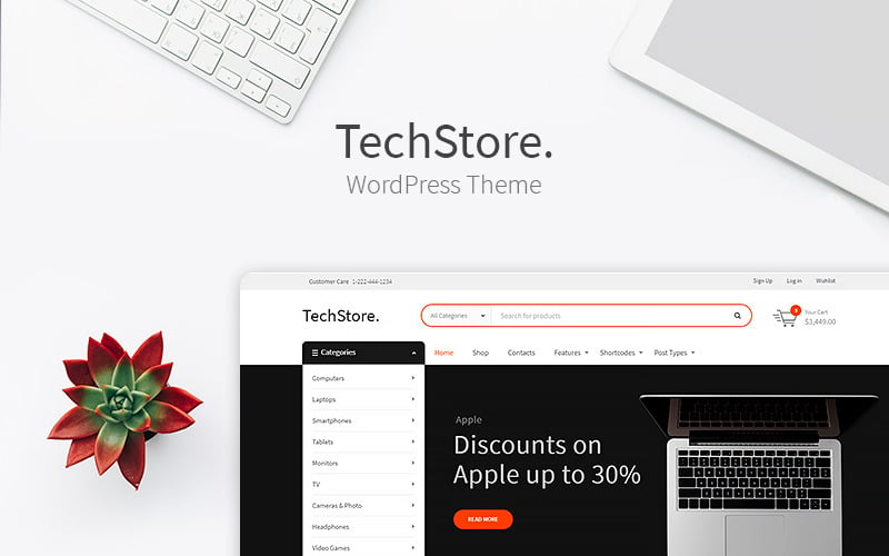 Tech Store – Eszköz-, mobil- és elektronikai áruház WooCommerce téma