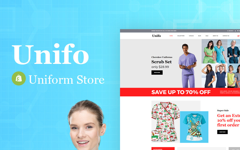 Unifo - Tema Shopify del negozio uniforme