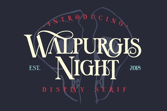 Download Шрифт "Walpurgis Night Font" / Walpurgis Night Font - Шрифт на тему графика 