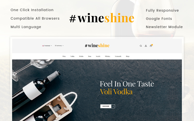 винный блеск магазин шаблон opencart