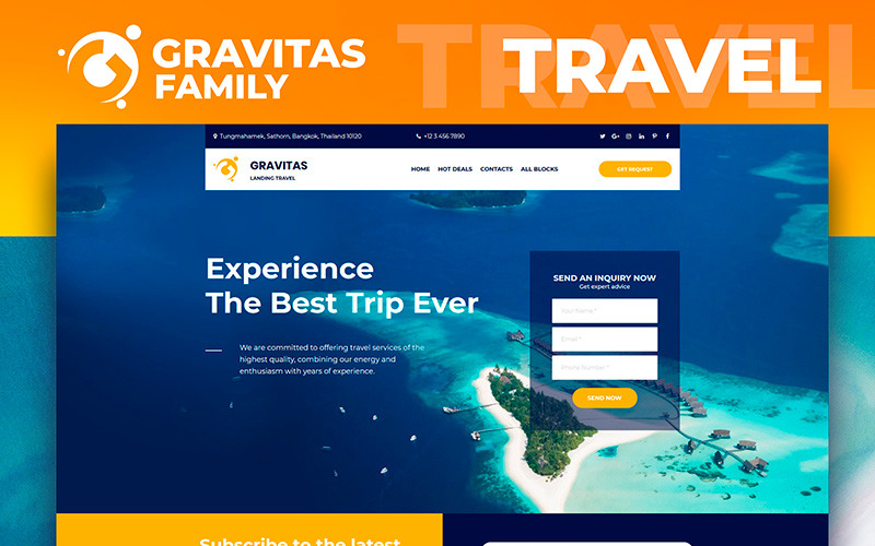 шаблон целевой страницы travel motocms 3