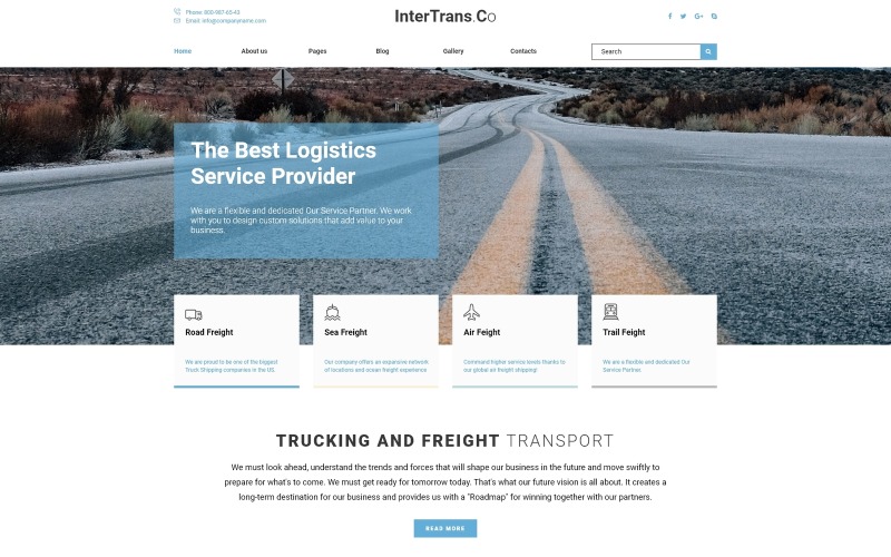 InterTrans.Co - Transport Joomla-sjabloon