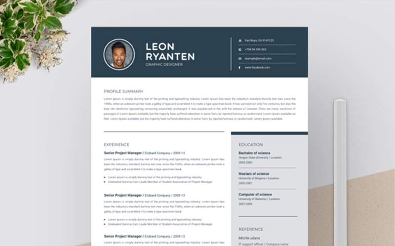 Leon Ryanten - modelo de currículo
