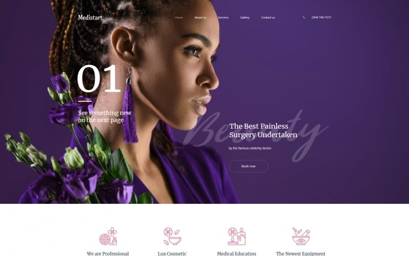 Spa Salon Moto CMS HTML Template