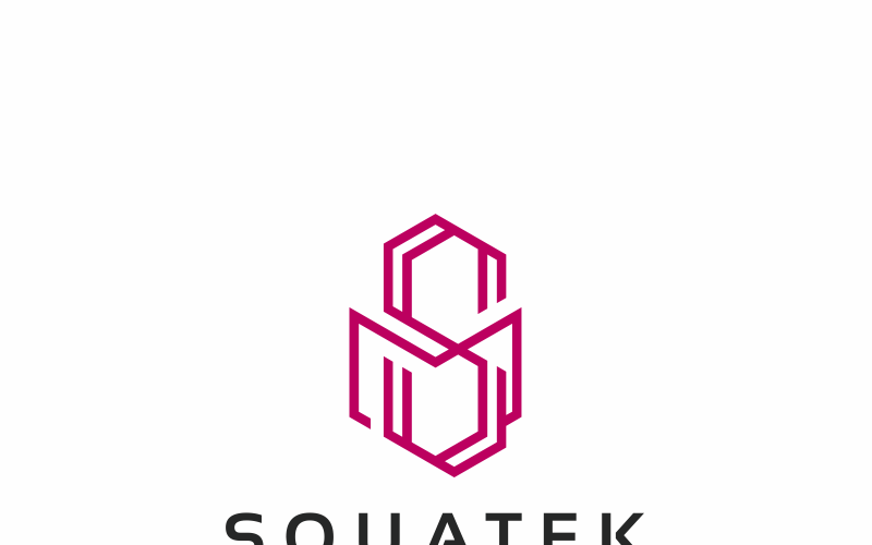Plantilla de logotipo de letra Squatek S