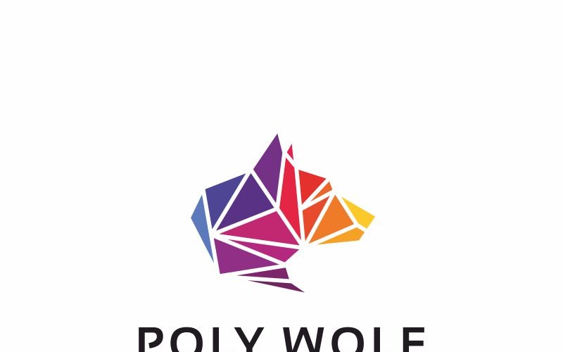 Download Шаблон логотипа "Polygon Wolf Logo Template" / Polygon Wolf Logo Template - Шаблон логотипа на тему графика colorful colors corporate defense entertainment financial horn hunter logo hunting identity investment longevity marketing media outdoor paradox pet poly polygon