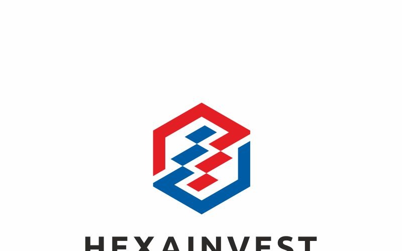 Шаблон логотипа Hexa Invest