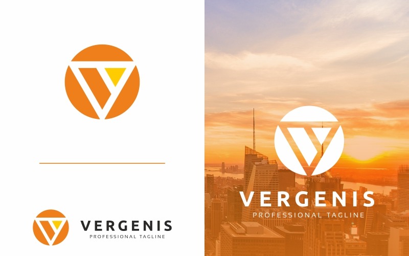 Download Шаблон логотипа "Vergenis V Letter Logo Template" / Vergenis V Letter Logo Template - Шаблон логотипа на тему графика bank blue branding business clothes design easy electronic insurance company letter logotype minimal minimalist monogram logo network photographer print ready