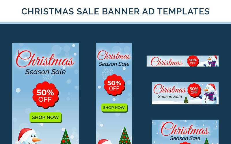 Banners de venta de Navidad - Plantilla 10 PSD