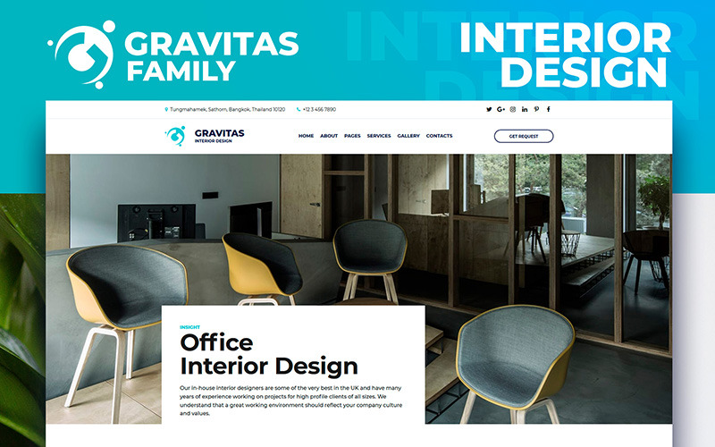 Gravitas - Interior Design Moto CMS 3 Template