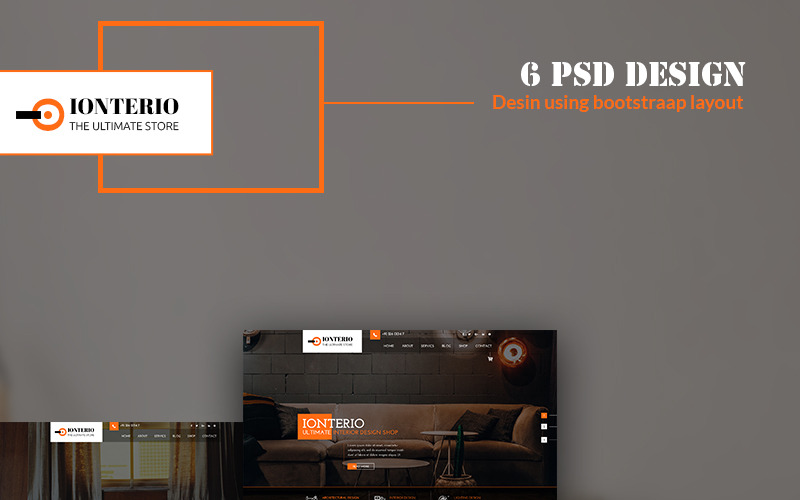 Interio - Víceúčelová interiérová PSD šablona