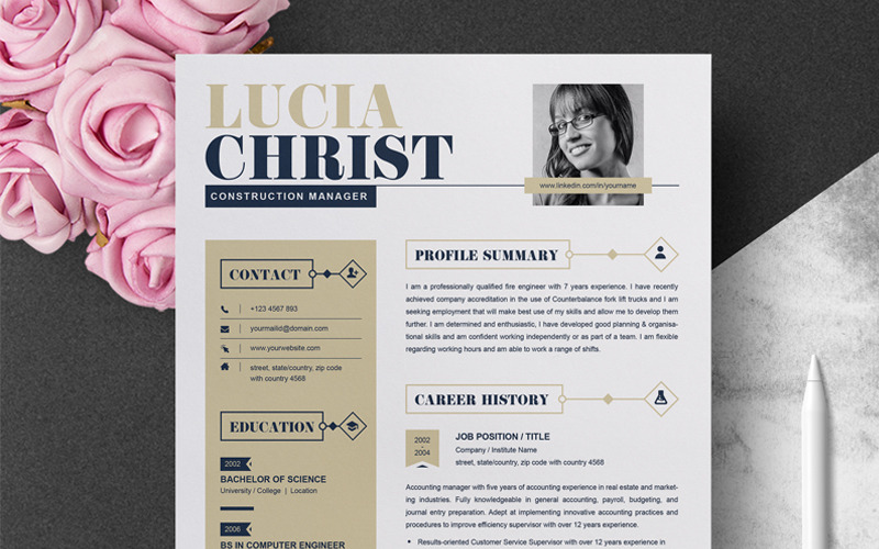 Download Резюме "Lucia Resume Template" / Lucia Resume Template - Резюме на тему графика resume template mac page 3 best clean cover letter creative curriculum vitae cv free modern design microsoft word pages photoshop